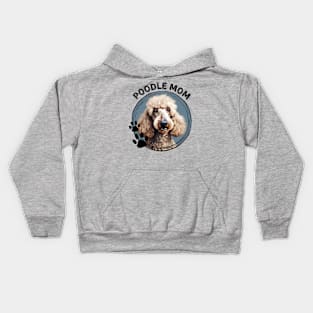 Standard Poodle Dog Mom Dog Breed Portrait Kids Hoodie